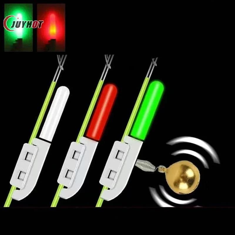 5 pz/set riutilizzabile bastone luminoso elettronico con campana LED allarmi da pesca accessori canna elettronica da pesca luci luminose