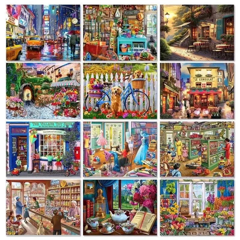 Picture By Number For Adults Kids Home Decor Acrylic Paints Handicraft Shop On Canvas Diy Gift Painting Numbers 【frameless】