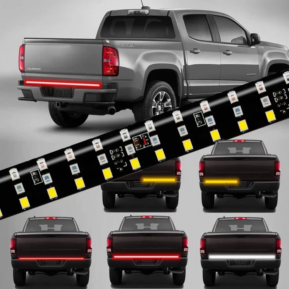 432LED 48/60 Inch Car Truck Tailgate Light Bar 12V 5 Function LED Brake Light Strip Turn Signal Warning Reverse Light Waterproof