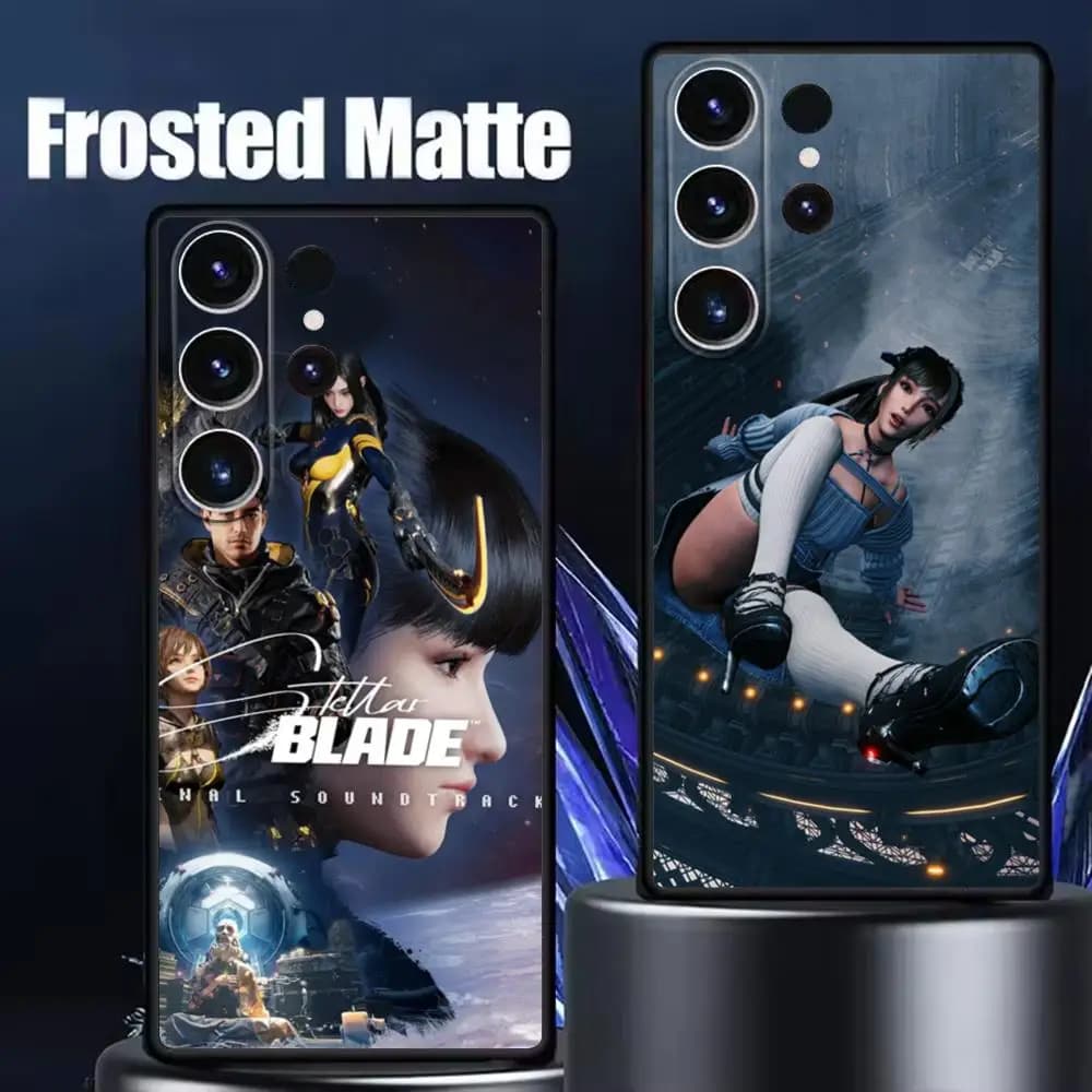 HOT GAME S-Stellar B-Blade Phone Case For Samsung Galaxy S25 S24 S23 S22 S21 S20 Plus Ultra Note20 Soft Black