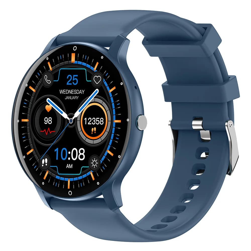 Bluetooth Round Smart Watch Wearable Step Count Alarm Timepiece