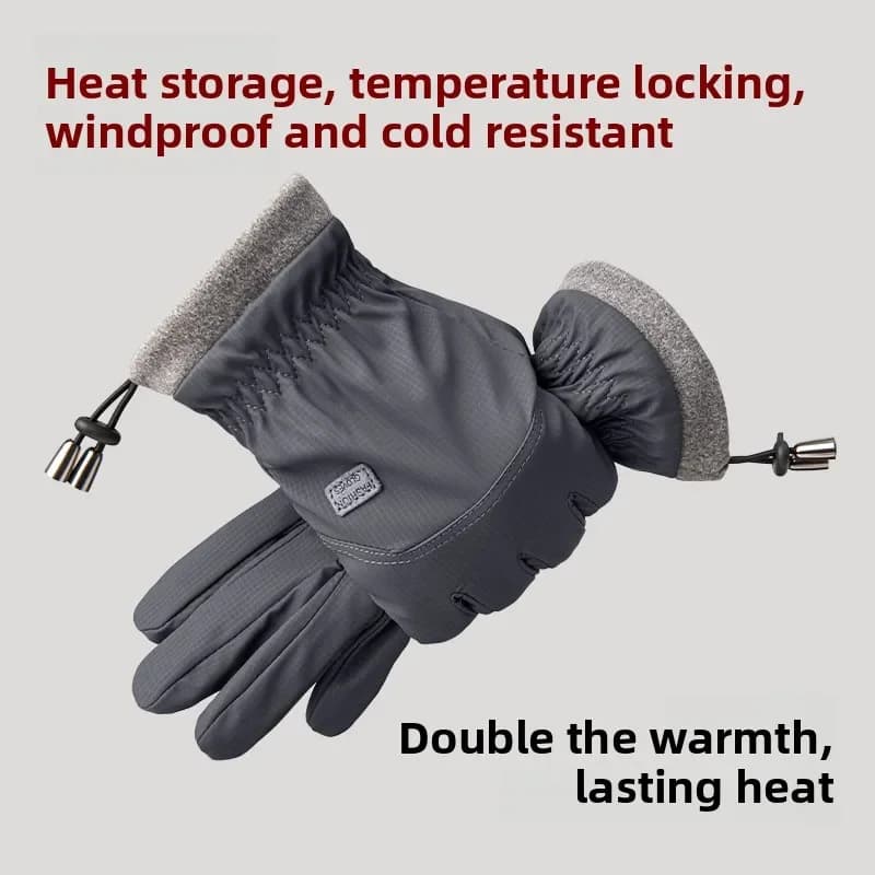 Winter Riding Gloves Men Women Fleece Thickened Thermal Windproof Touchscreen Electric Vehicle Cycling Sport Mittens