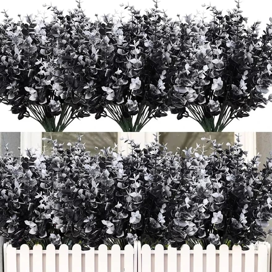 10 pieces artificial flowers plants green tree garland wedding house room table accent outdoor bonsai decorating photo fake gift diy