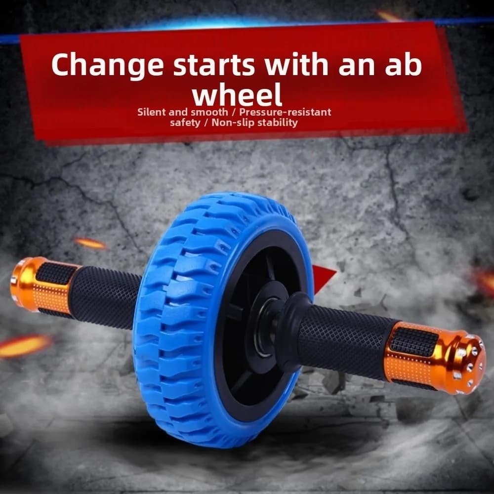 Ergonomic Grip Abdominal Workout Roller Strong Load Bearing Single-wheel Ab Roller Wheel Strengthen Muscle Non-slip