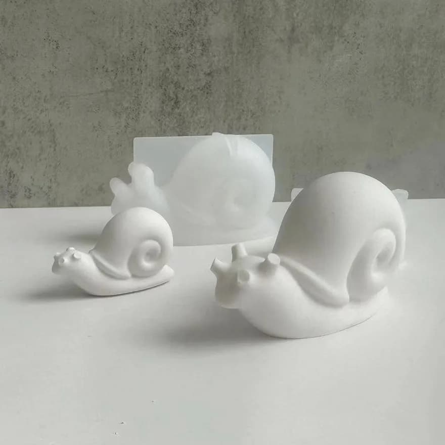 Snail Animal Silicone Mold DIY Aromatherapy Candle Soap Plaster Cast Resin Mold Home Decoration Artifact Candle Making Supplies