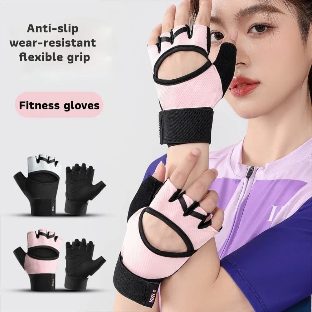 Comfortable Breathable Fitness Gloves Shockproof Half Finger Bicycle Gloves Anti-slip Pad Cycling Shorts Gloves Cycling
