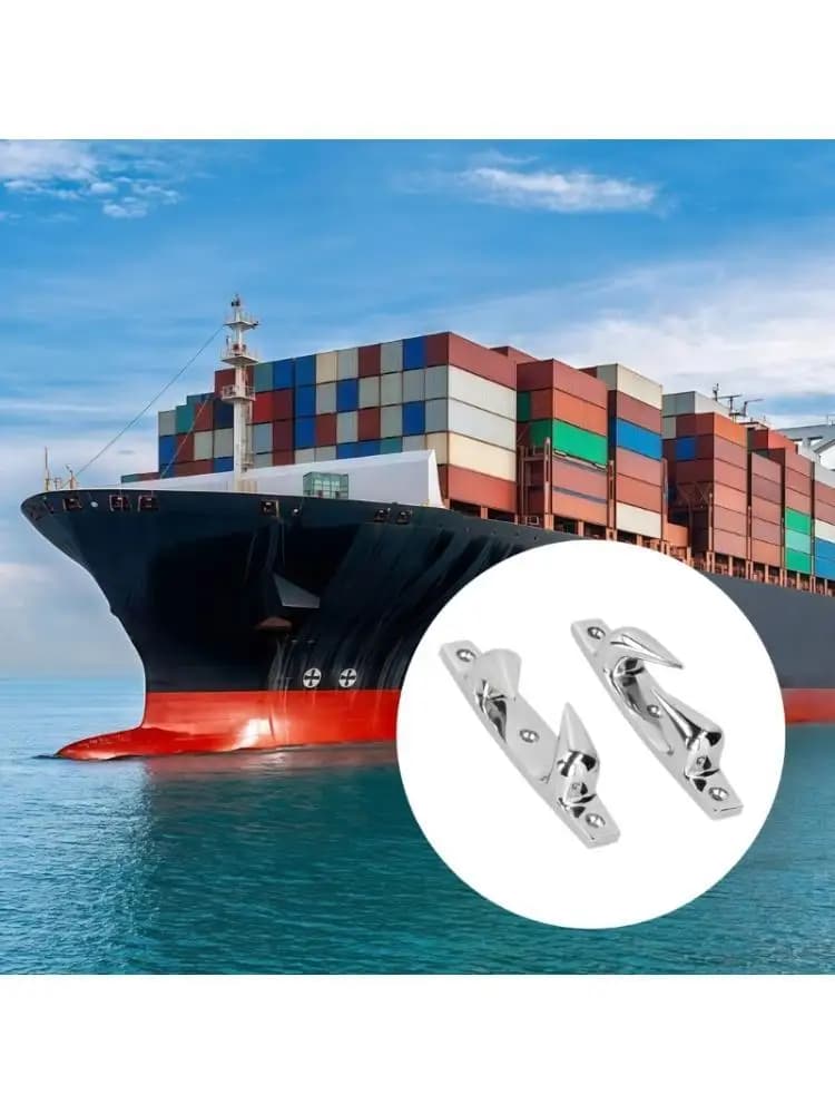 31BC Marine Fairlead Chock Pair Stainless Steel Rope Guide Hardware with Mirrored Layout for Boat Deck Line Guide Use