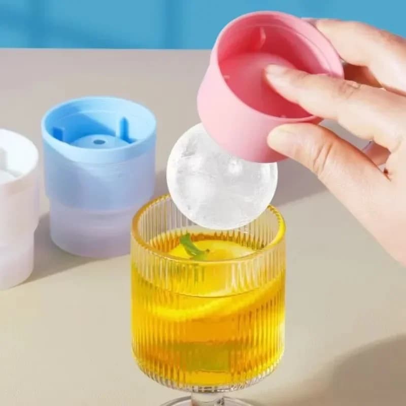 Stampi per Cubetti di Ghiaccio Sferici Grandi in Silicone per Alimenti, 1/5/10/20 Pezzi, per Whisky
