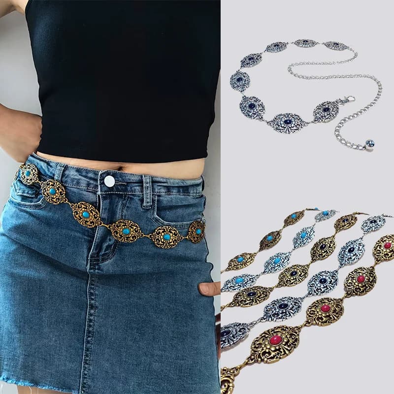 Catena in vita incrociata a vapore punk gotico Accessori JK Catena per gonna Cintura y2k regolabile subculturale per gioielli per il corpo di moda da donna