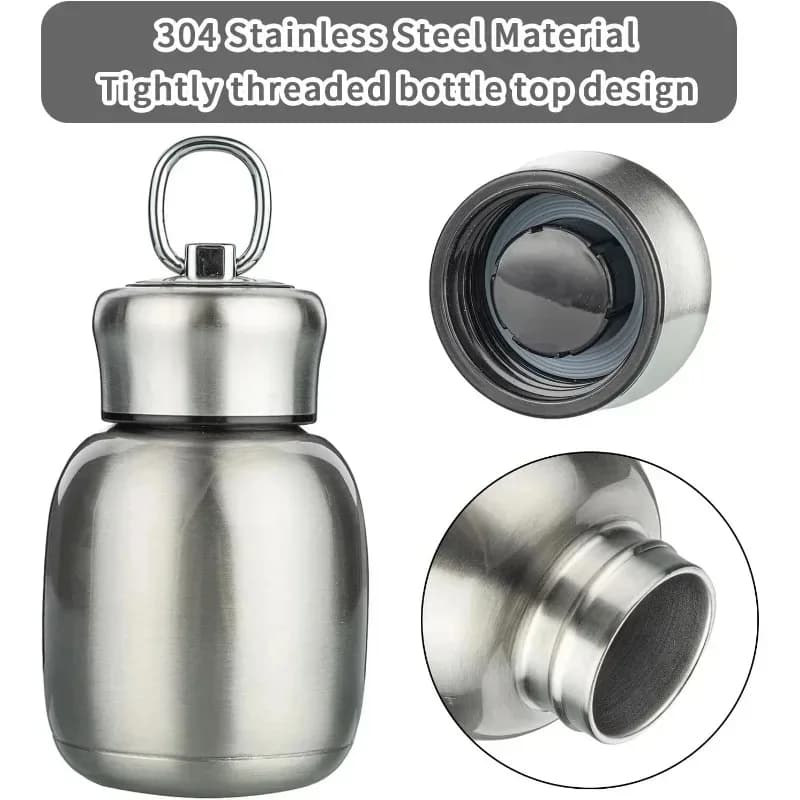 Mini 200 ml Vacuum Water Bottle Vacuum Insulated Water Bottle Hot & Cold Water Bottle No Loss Girls Adults