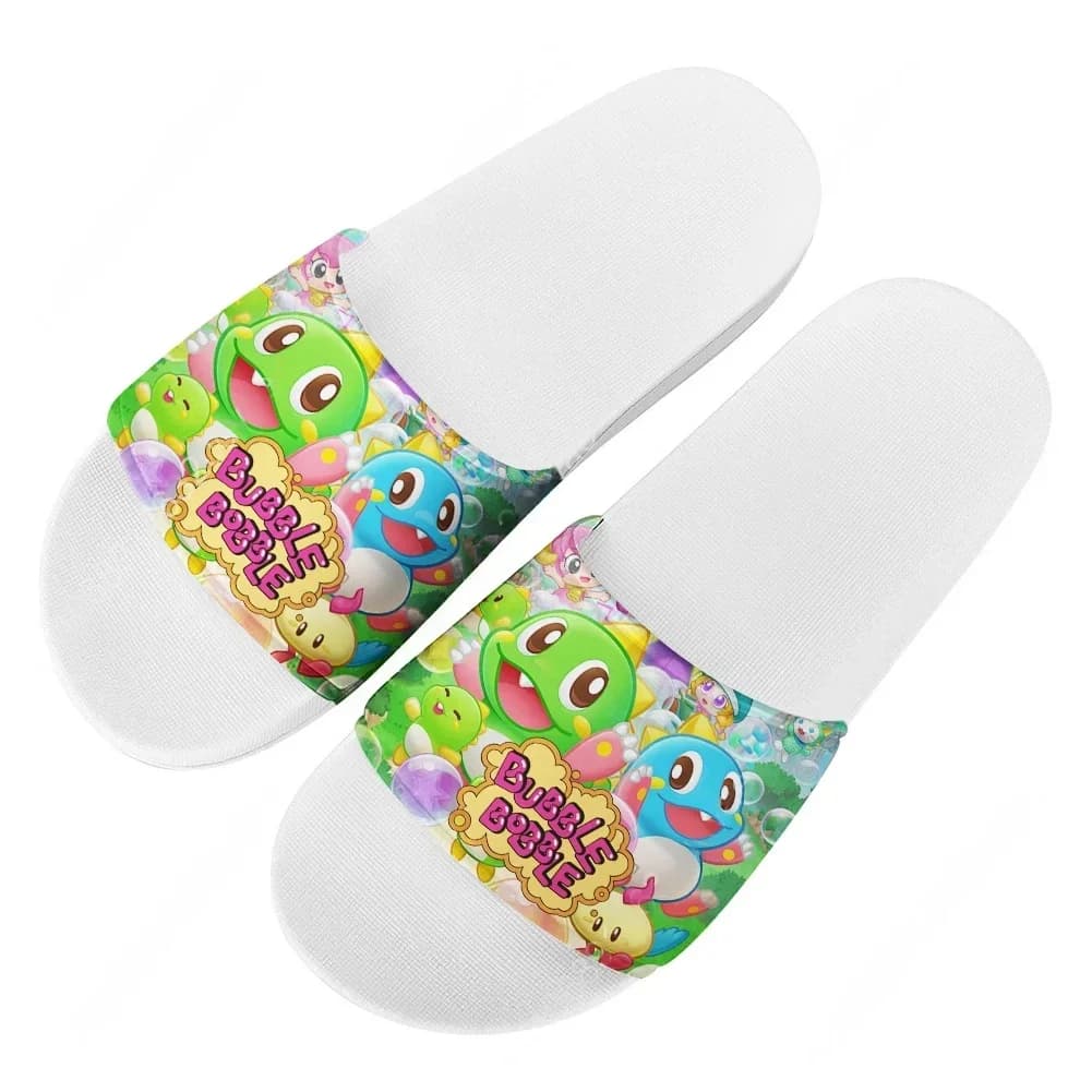 Ciabatte Bubble Bobble, Sandali da Bagno, Scarpe da Acqua per Uomo, Donna e Adolescenti, Sandali da Interno Personalizzati, Pantofole Estive