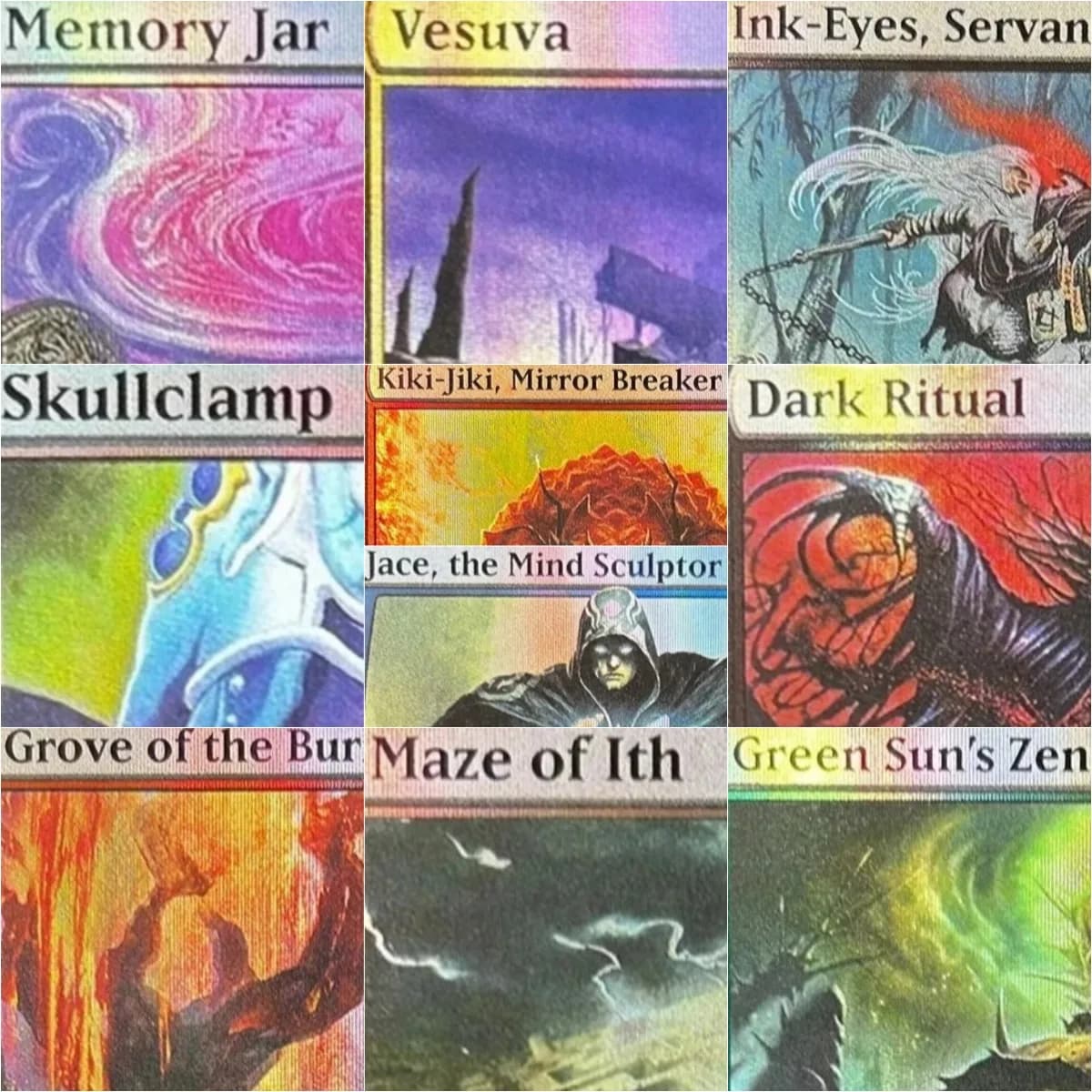 Foil Tinker/Bartolo di memoria/Skullclamp/Labirinto di Ith Carte proxy magiche Raccolta proxy di alta qualità Gioco da tavolo Carte collezionabili