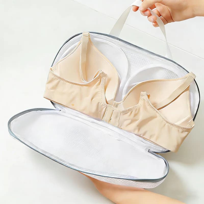 Sacchetto per Lavaggio Reggiseni, Confezione per Lavaggio Biancheria Intima, Sacchetto Protettivo Anti-Deformazione con Tasca in Rete, Speciale per Lavatrice