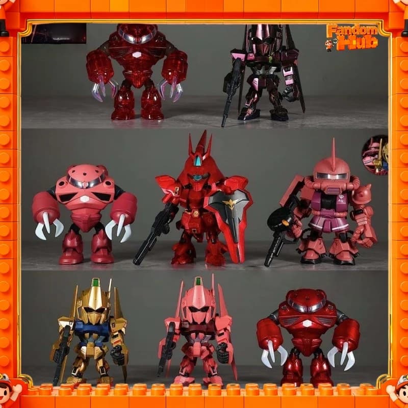 Genuino Bandai Gundam Char Aznable Hyaku Shiki Sazabi Blind Box Action Figure Model Kit Giocattolo Regalo