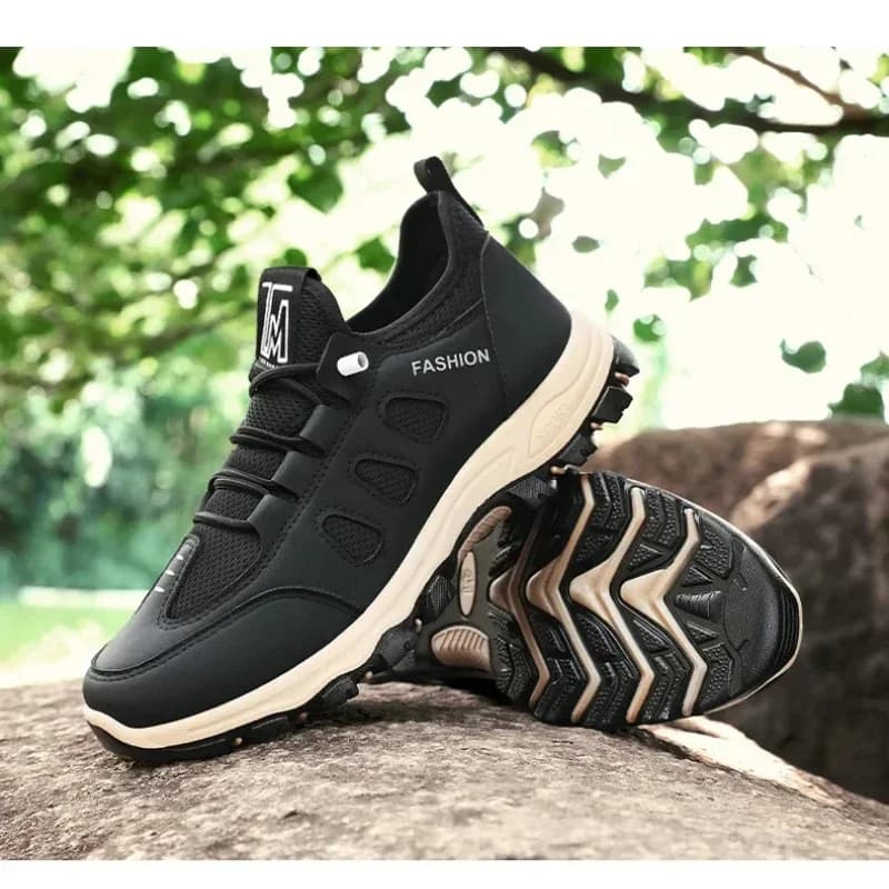 Scarpe da trekking morbide da uomo Scarpe da ginnastica estive in mesh traspirante Scarpe da trekking nere leggere Scarpe da passeggio Scarpe da esterno Scarpe da arrampicata Uomo