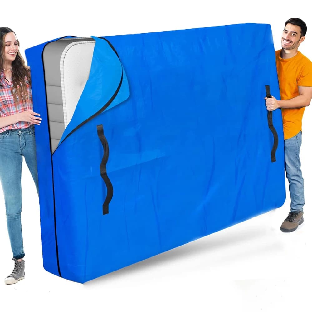 Bag for mattress to move and store, reusable mattress bag with durable cloth, lining to move easy mattress to carry