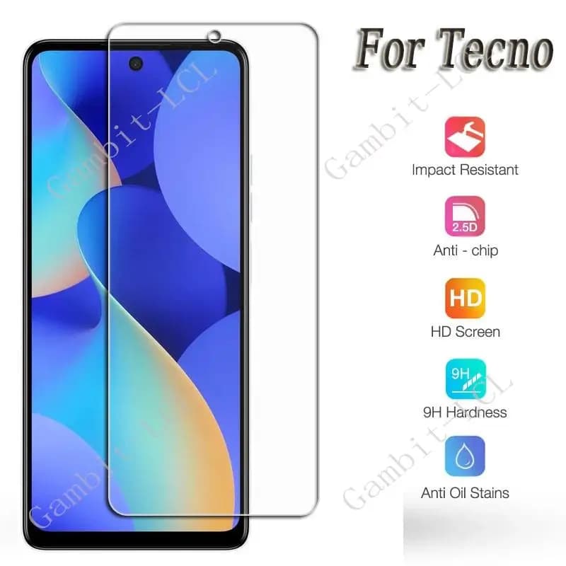 Per Tecno Pova Neo 2 3 Pouvoir 4 Pro Pop 6 7 5 LTE Spark 9 9T 10 10C Go 2023 2022 2020 pellicola protettiva per schermo in vetro temperato