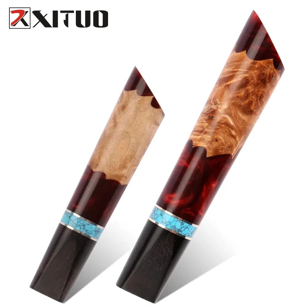 Manico per coltello a forma di cuore in resina di legno stabilizzato giapponese, squisito, personalizzabile per coltelli da chef e da cucina, prodotto in fabbrica