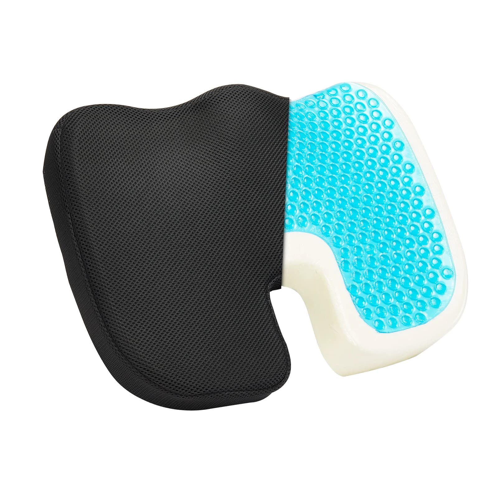 Cuscino per sedia SucceBuy, cuscino per sedia a rotelle con foro a forma di U e rivestimento rimovibile, portatile per viaggi, auto, ufficio
