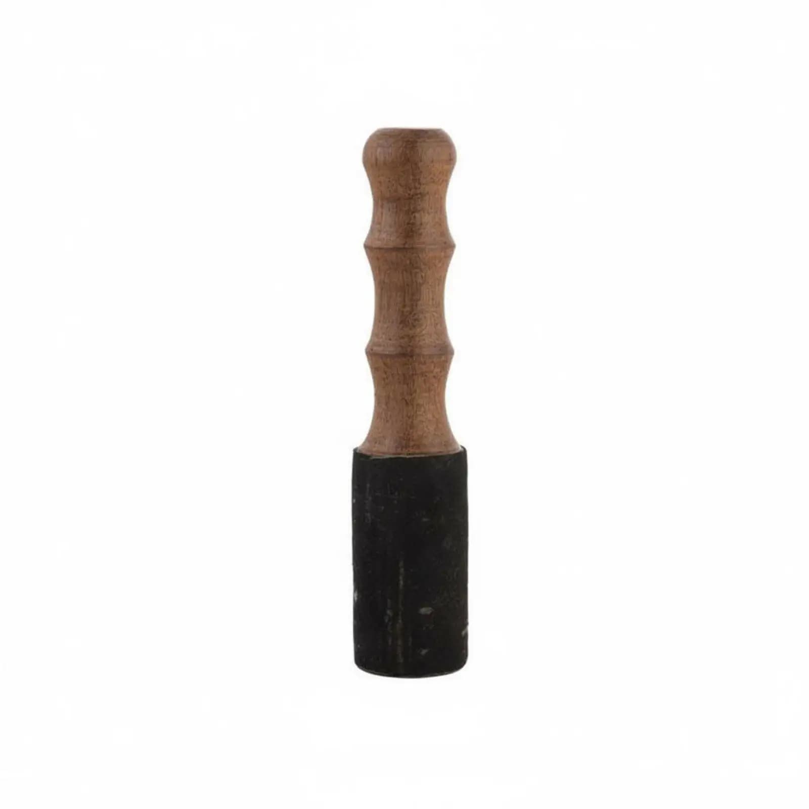 Solid Wood Singing Bowl Mallet Suede Wrapped Head Ergonomic Striker for Mindful Practice