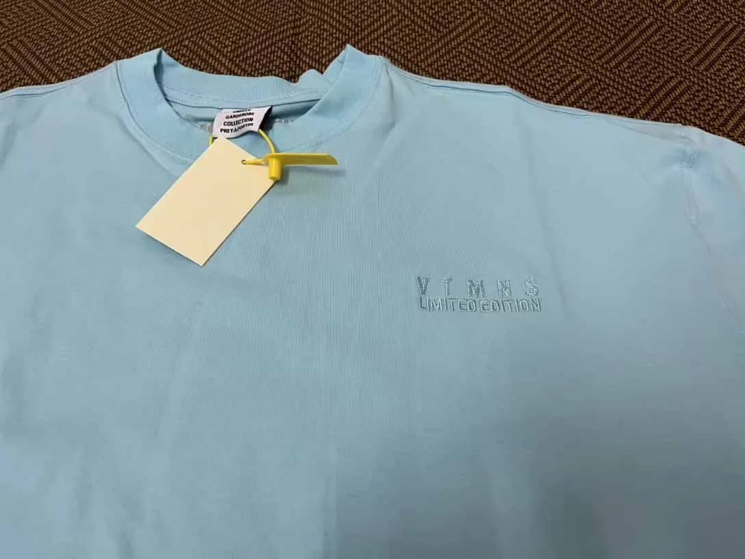 T-shirt in Cotone Pesante Oversize con Ricamo Logo Piccolo VT Edizione Limitata per Uomo e Donna - Stile Hip-Hop Casual