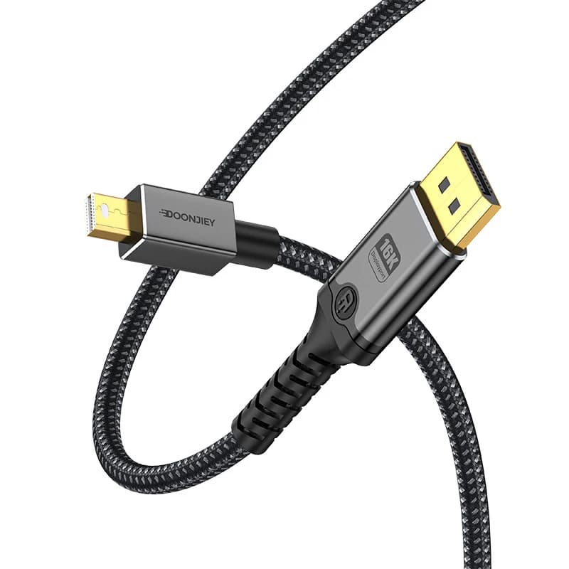 Cavo Mini DP a DisplayPort 16K@60Hz DP2.1 Bidirezionale per Trasmissione e Conversione, per Laptop da Gaming, MacBook e Monitor