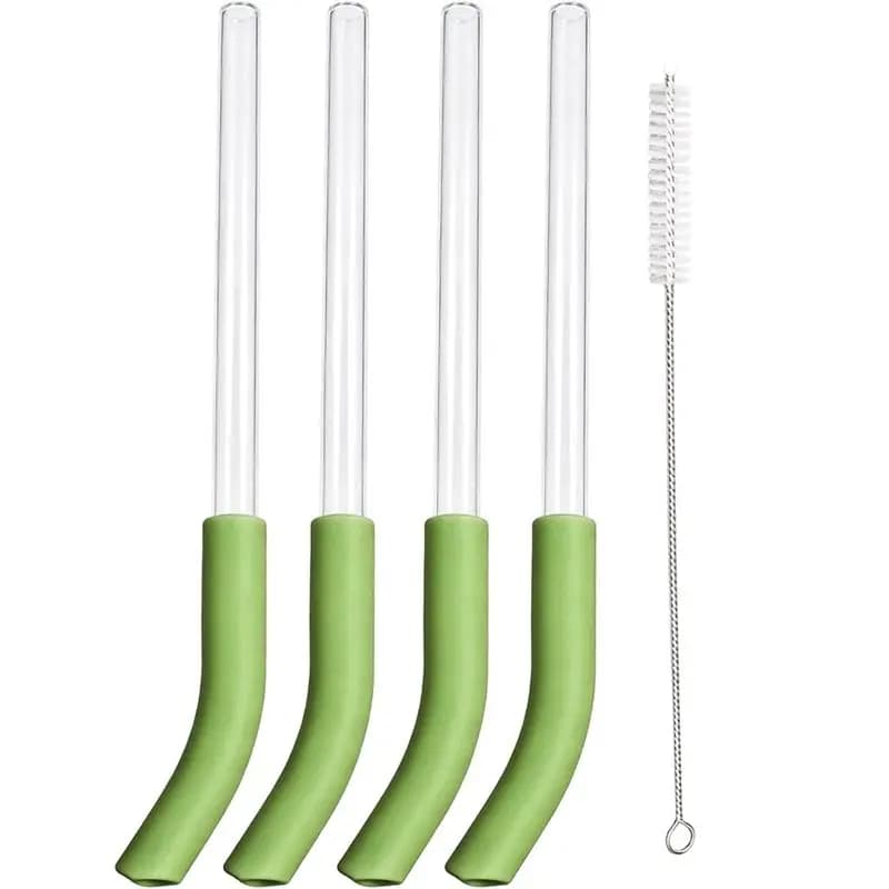 T27C Replacement Straws 4 Pcs With Cleaning Brush For Ninja Blendboss Personal Smoothie Blender Tumbler Reusable