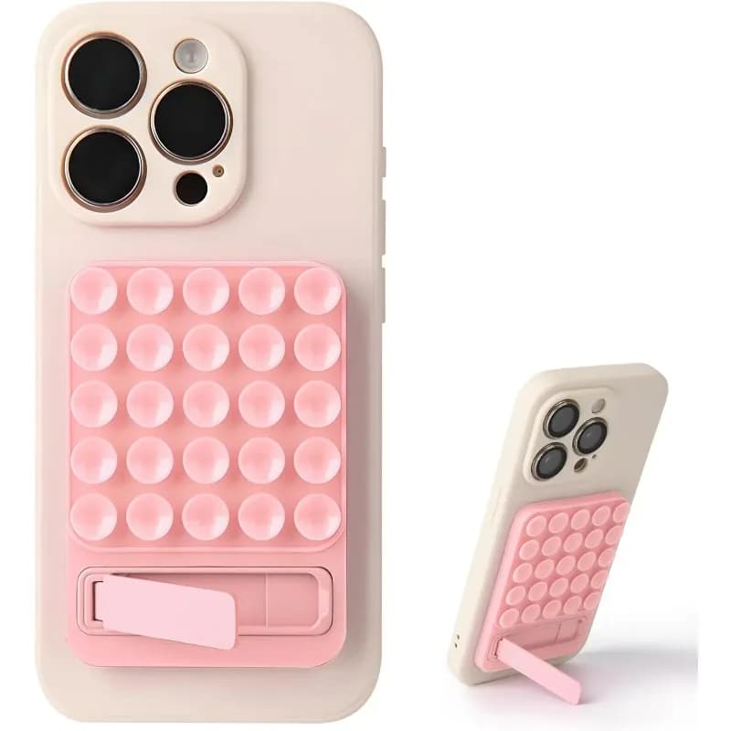 Supporto per telefono ad adsorbimento in silicone Supporto per telefono per doccia a specchio Accessori per supporto per smartphone pieghevole e appiccicoso