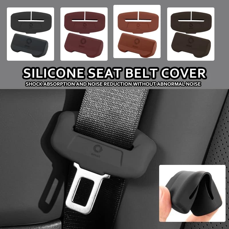 Car Seat Belt Buckle Plug Silicone Protective Cover For Smart Forjeremy Escooter Roadster Prix Fortwo Forfour