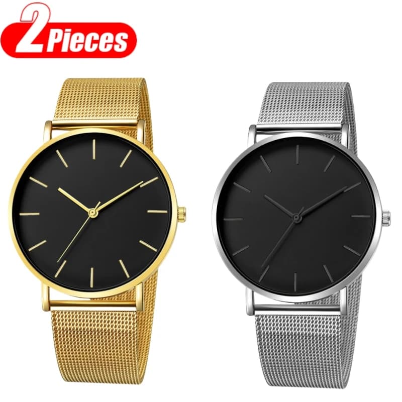 Fashion Simple Ultra Thin Men Watch Luxury Metal Analog Quartz Watches Men Women Business Male Wristwatch Clock Reloj Hombre