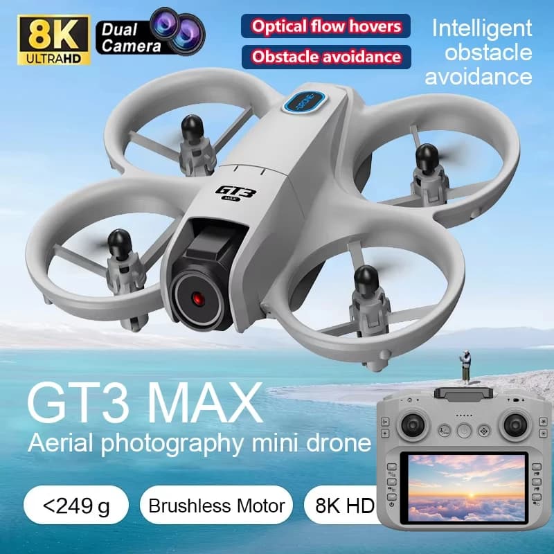New Drone GT3 Max Mini Original with GPS, Professional Air Photography 8K HD, Remote Controlled Aeromobile with Double HD Camera, Quadricottero Toy