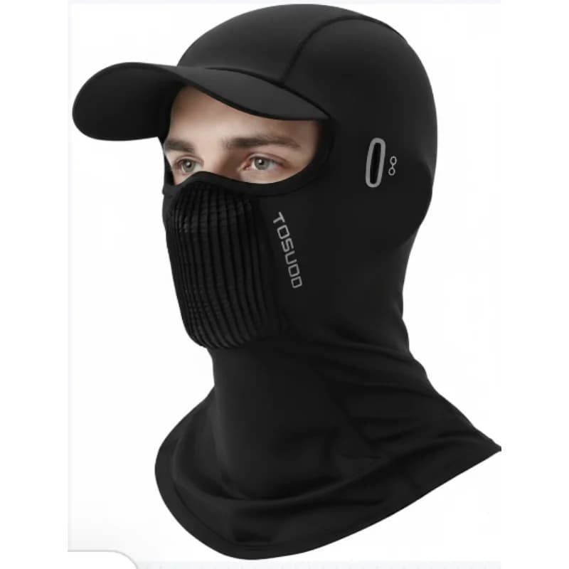 Summer UV Protection Ice Silk Full Face Mask Breathable with Glasses Hole Quick-Drying Motorcycle Winter Warm Cycling Hat