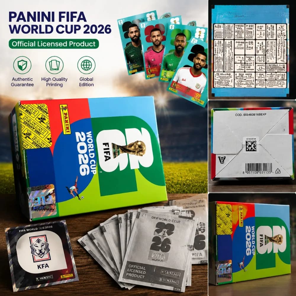 Genuine Panini 2026 FIFA World Cup Qatar Sticker Collection Full Box Official Licensed Soccer Album Stickers