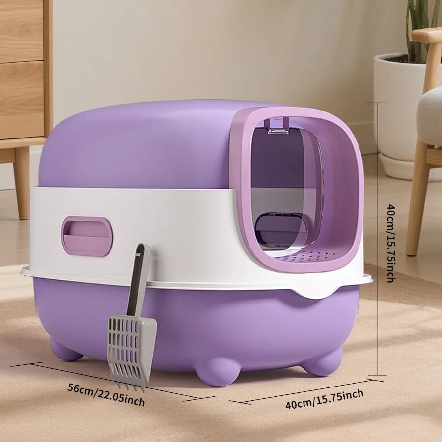 Lettiera per gatti E Classic Purple - Semplice e Pratica, Ampio Spazio, Ottima Scelta Economica