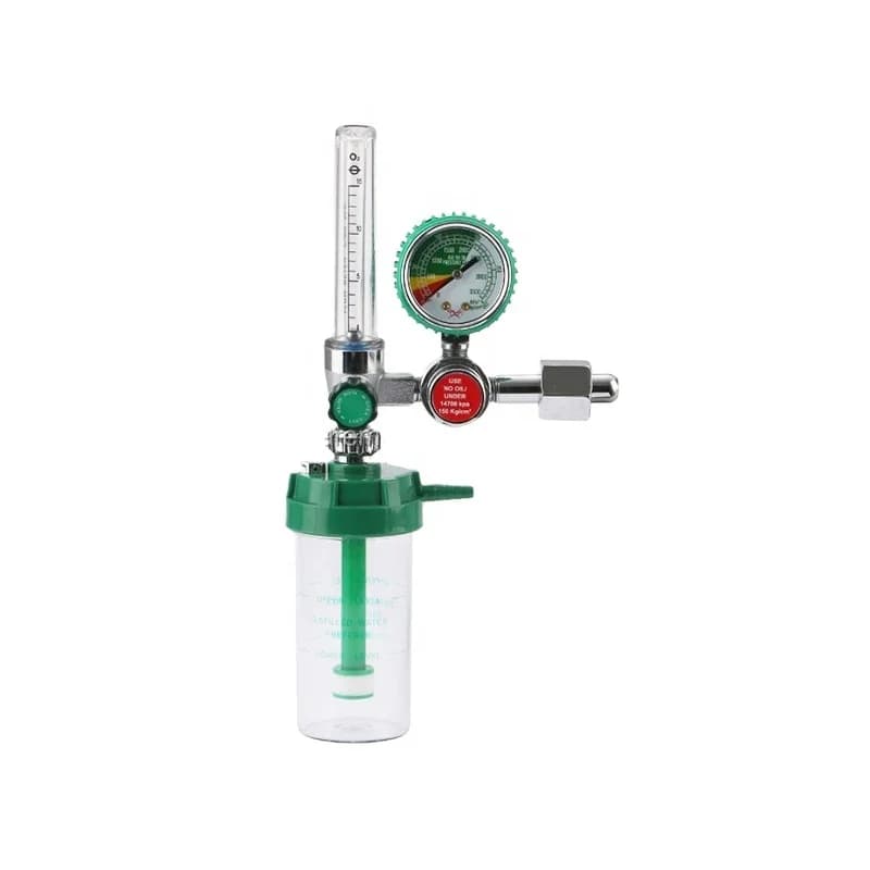 CGA870 Regolatore di ossigeno medico montato a parete con misuratore di portata dell'umidificatore Regolatori di pressione del gas medico