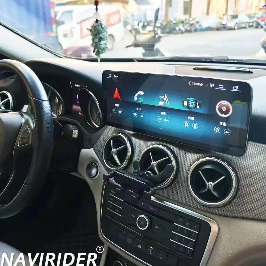 Schermo da 12.8 pollici Video Per Benz A A200 A220 A250 A45 W176 2017 Android Auto Radio Lettore Multimediale Stereo GPS 2400x960P CarPlay