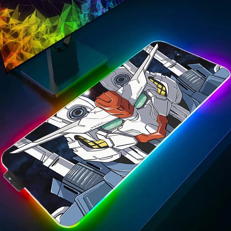 Tappetino per mouse RGB Gaming Mobile Suit Gundam Large Dywan Gamer Tappetino per tastiera Tappetino per mouse XXL 900x400 per computer