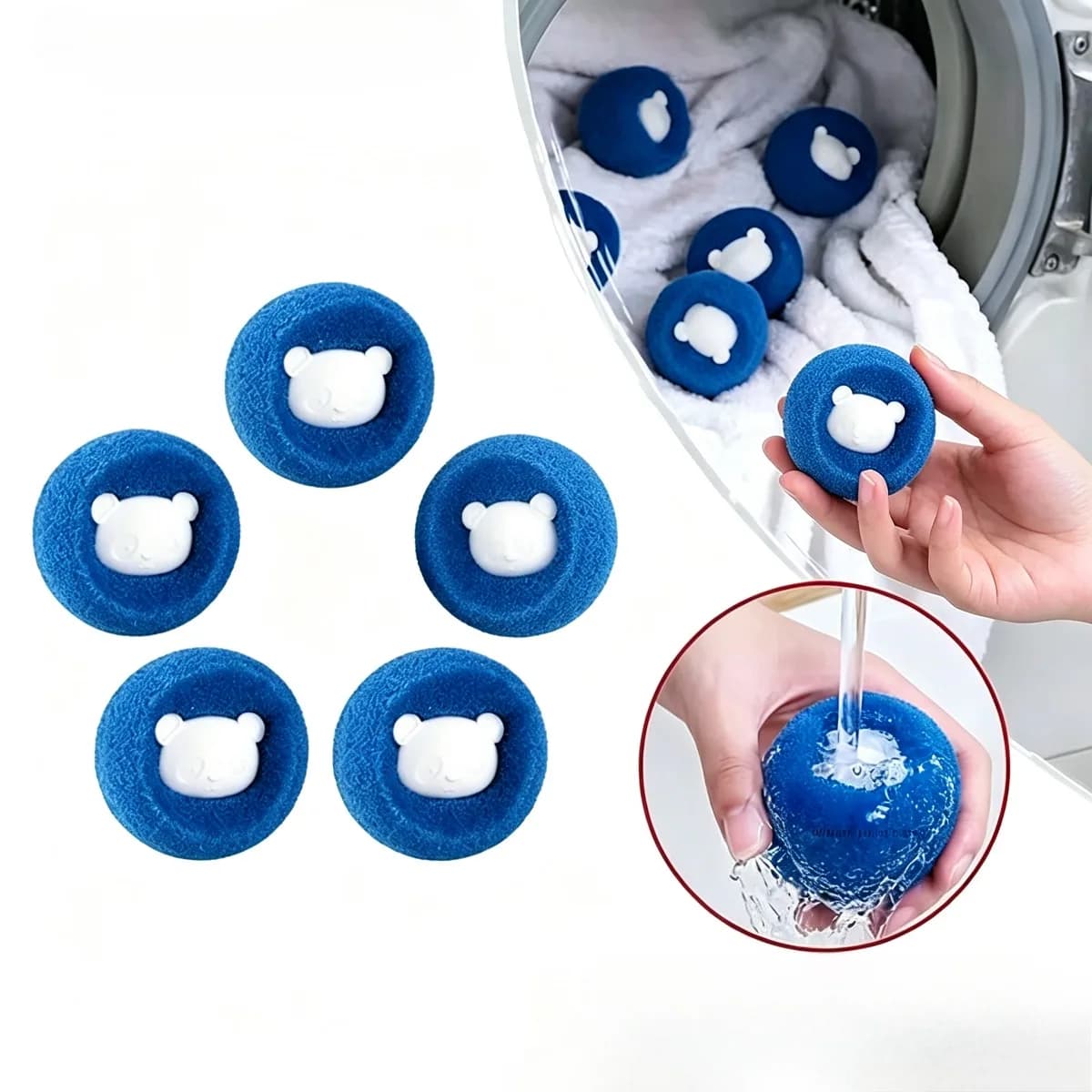 Pet Hair Remover for Washing Machine Reusable Cats Dogs Fur Sticker Hair Brush Lint Dust Collector Dryer Cleaning Laundry Tools