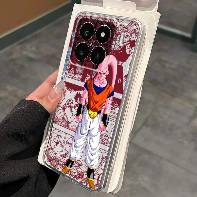 Phone Case Dragon Ball Anime Buu for Xiaomi 17 15 14 13 12 12S 12X 12T 11 11T Pro Max Lite Ultra in TPU transparent