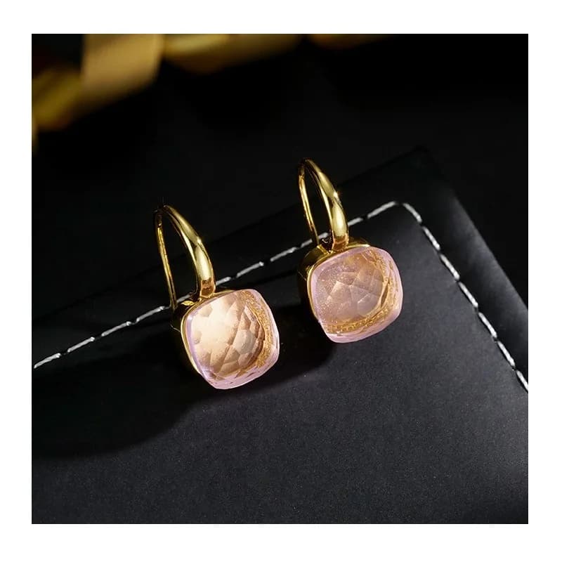 New French Versatile Small Sugar Cube Fashion Temperament Commuter Simple Premium Ear Hook Earrings Earrings