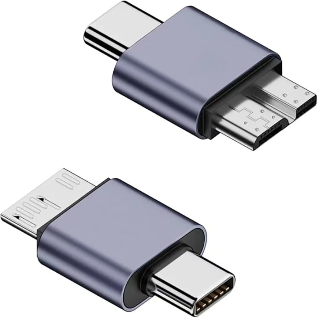 Adattatore USB C a Micro B, Connettore Tipo C Maschio a Femmina USB 3.0 Micro B per Disco Rigido Esterno HDD