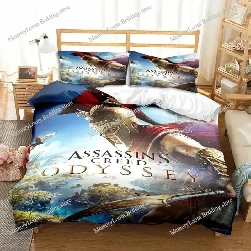 Gioco A-Assassin S Creed Art Set biancheria da letto Set copripiumino per giocatori Camera da letto per ragazzi adulti Copripiumino singolo doppio king size