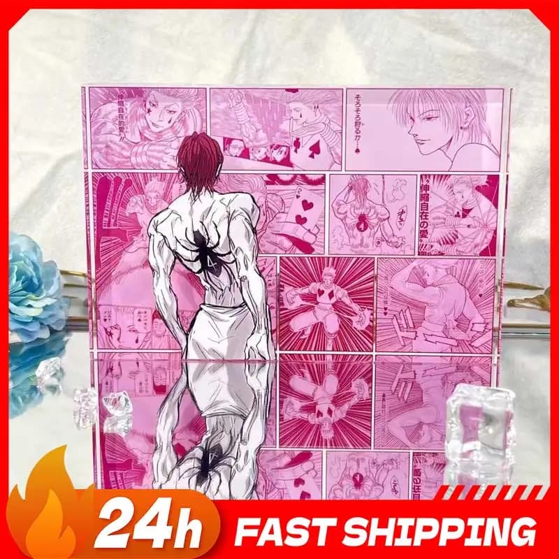 HUNTER Anime Periferiche Hisoka Figura Mattoni Acrilici Da Collezione Ornamenti Cosplay Hisoka Ragazzo Sexy Schiena Nuda Decorazione Acrilica Giocattoli