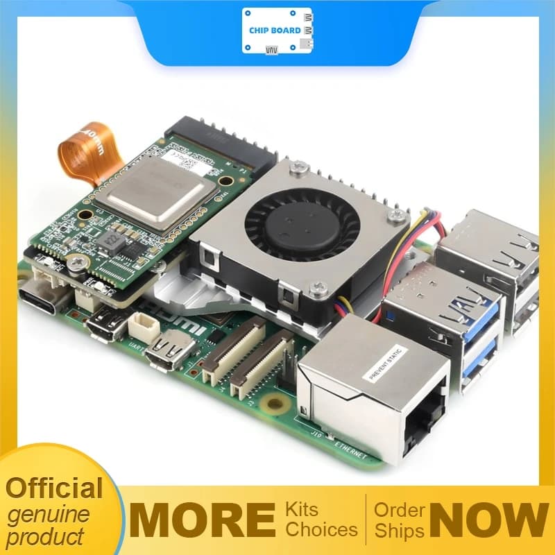 Scheda adattatore Waveshare PCIe a M.2 per Raspberry Pi 5 con ventola di raffreddamento, che supporta l'espansione SSD NVMe 2230 e 2242