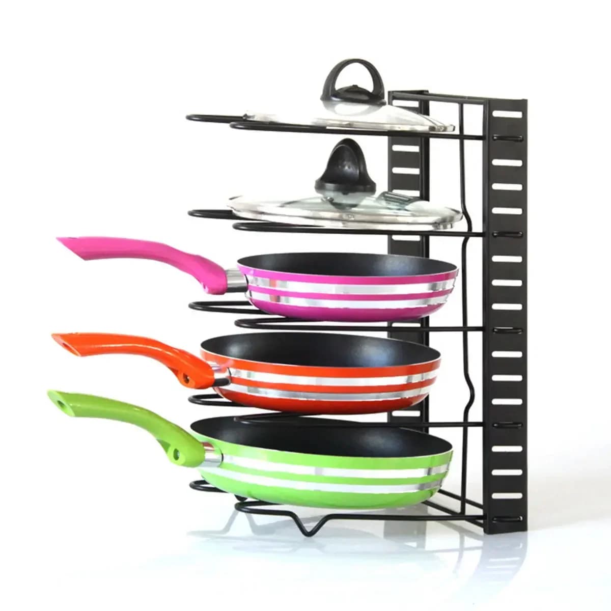 5/8 Layers Kitchen Pots Organizer Support Rack Cooker Pot Cover Kitchen Cabinet Kitchen Stove Iron Pan