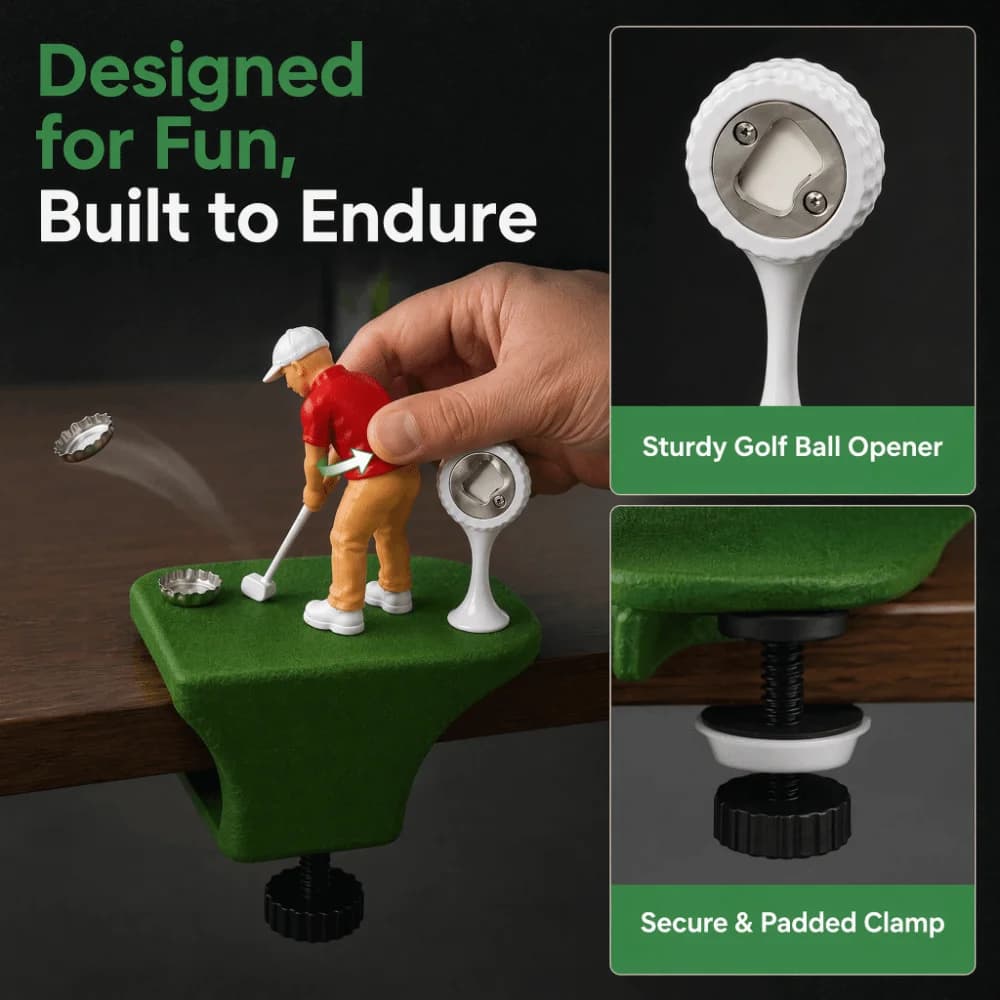 3D Printed Golf Ball Themed Bottle Opener Beer Fun Golf Swing Bottle Opener Sports Series Red Wine Bottle Cap Catcher Kitchen