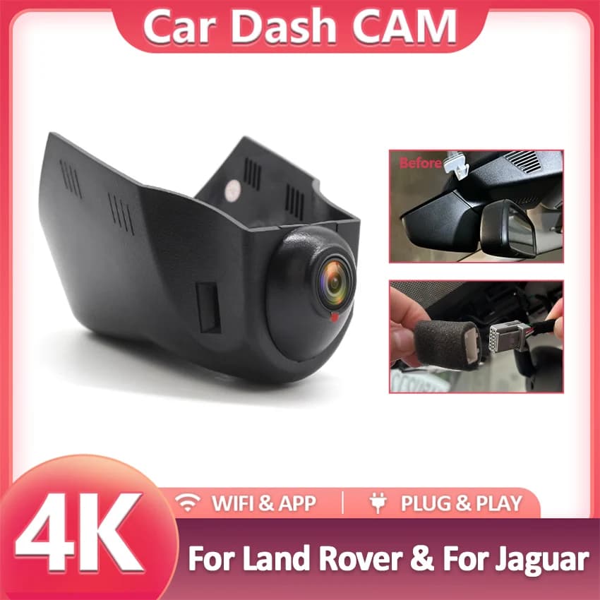 DVR camera for Auto Easy to Install for Land Rover Discovery Sport 2015-2019, Jaguar XF XE 2016-2021, F-PACE 2016-2021, Dash Cam 4K