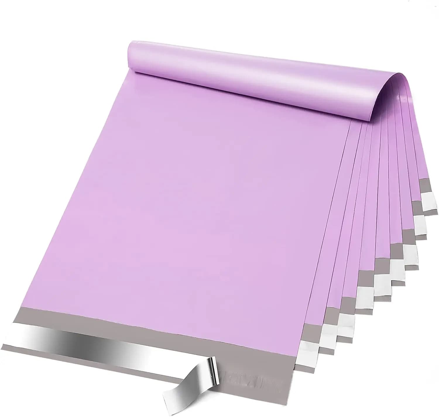 50 Pcs 10x13 Waterproof Poly Mailers, Self Seal Shipping Bags for Clothing, Strong Adhesive Envelopes for Small Business, Purple