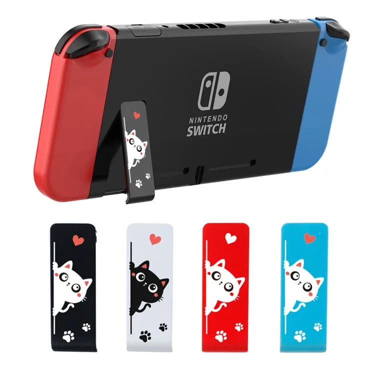 Kickstand Stand Holder Replacement Bracket for Nintendo Switch Console Host Back Cover Support Cartoon Cat Pattern NS Parts