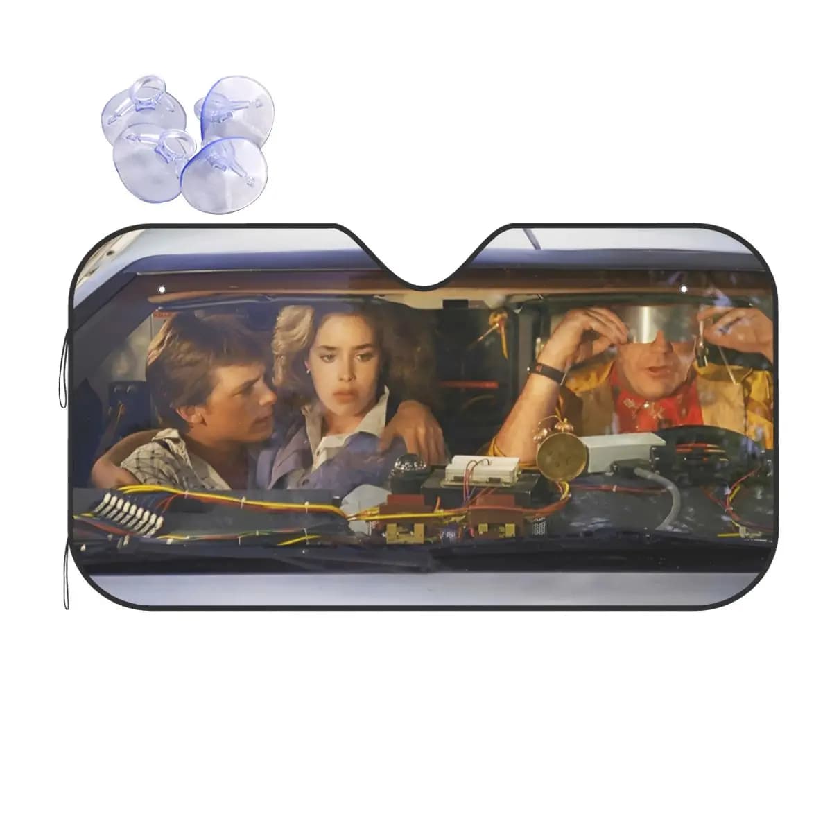 Ritorno al futuro Film Parabrezza retrattile Parasole 76x140 cm Foil Parasole per auto Tenda per protezione solare